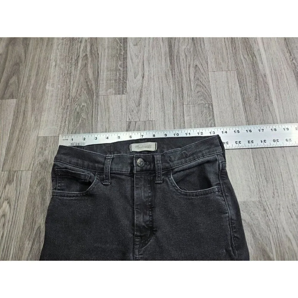Madewell‎ Womens Size 27 Road Tripper Black Grey Skinny Denim Jeans